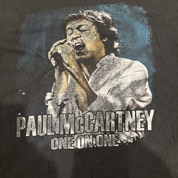 Paul McCartney 2016 One On One Tour Black T Shirt Concert Men’s Size Large Y2K - Picture 2 of 9